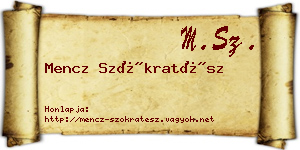 Mencz Szókratész névjegykártya